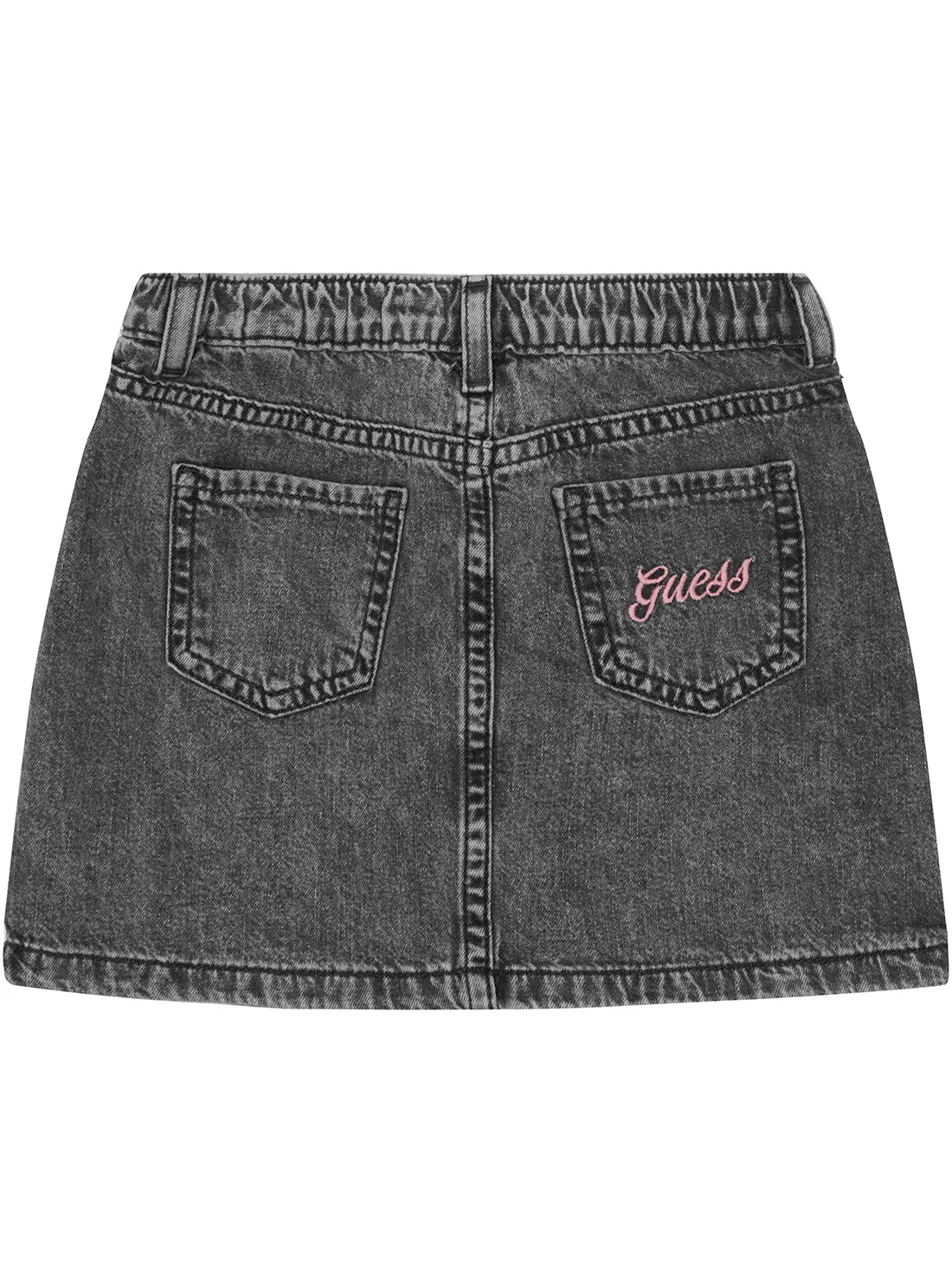 Black Denim Mini Skirt (2-7)