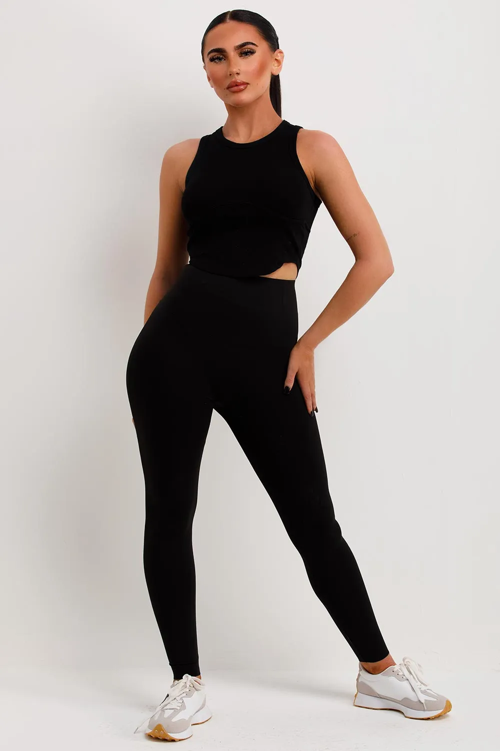 Black Smoothing Body Contour High Waisted Leggings