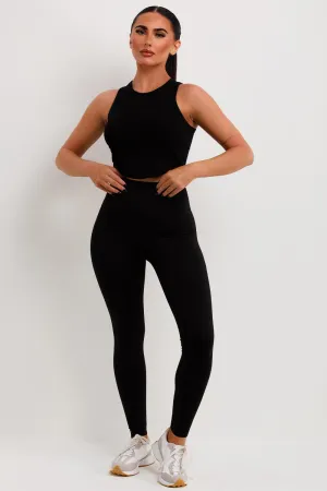 Black Smoothing Body Contour High Waisted Leggings