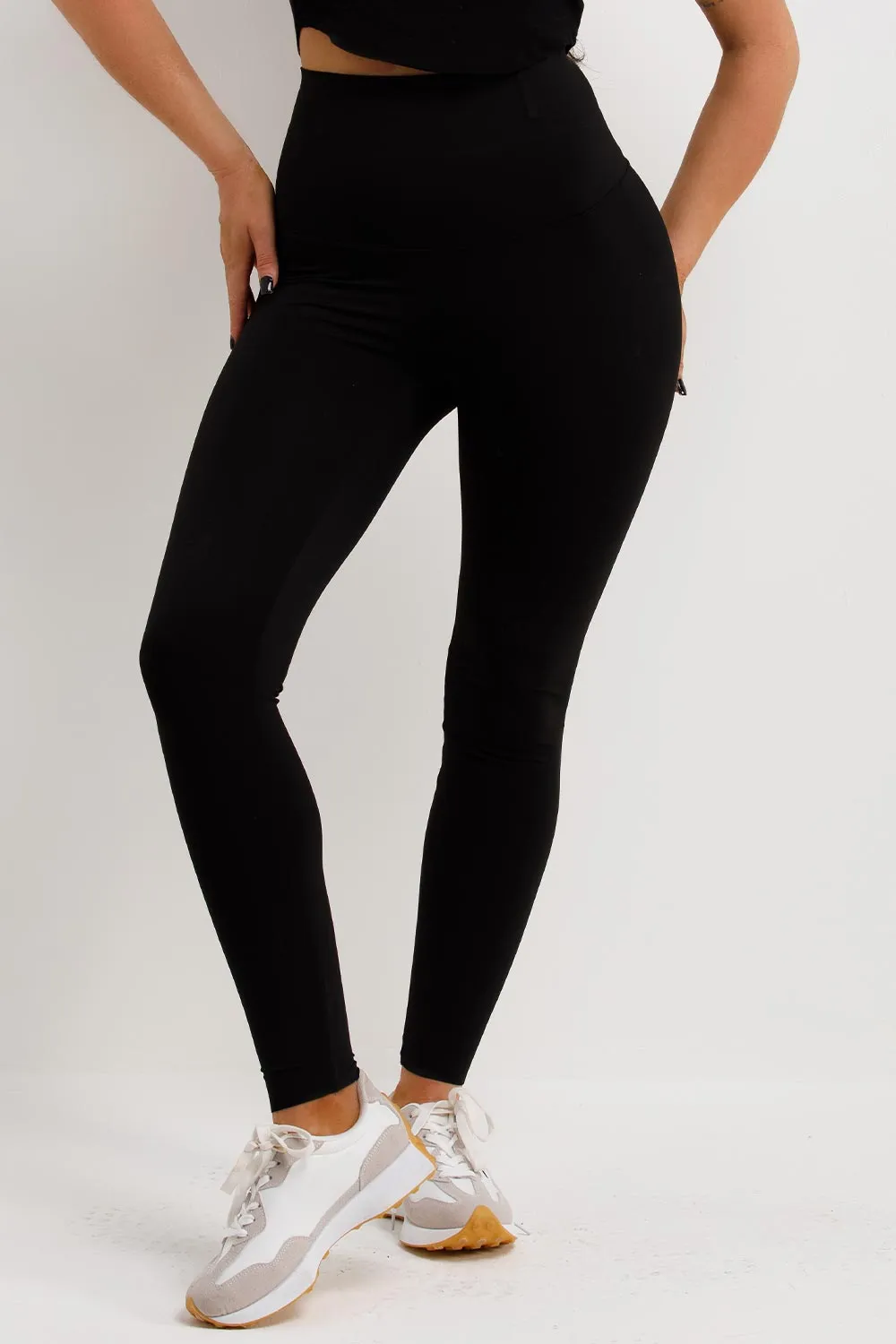 Black Smoothing Body Contour High Waisted Leggings