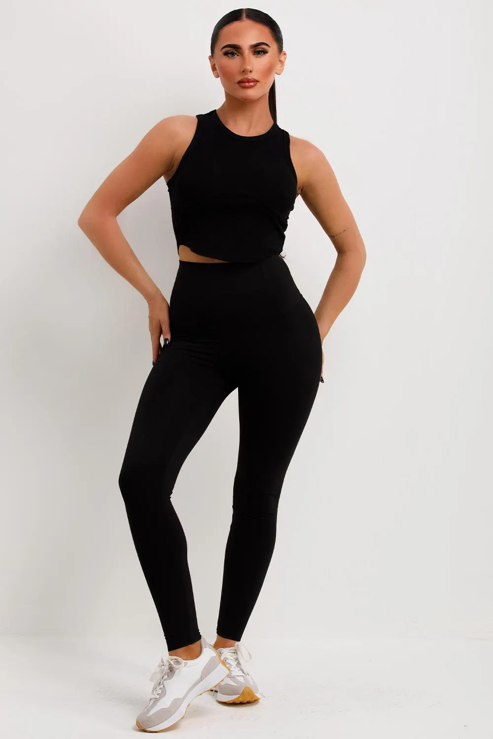 Black Smoothing Body Contour High Waisted Leggings