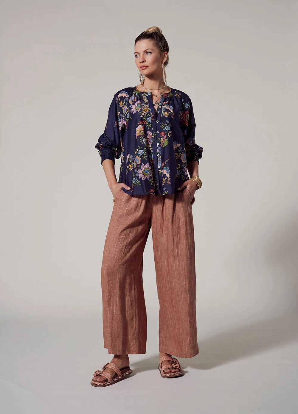 Chianti Pant | Caramel Stripe