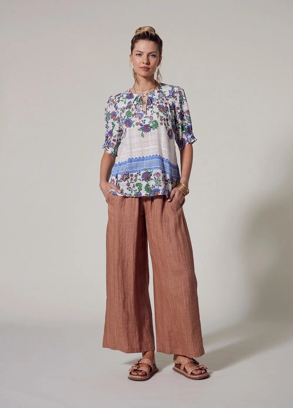Chianti Pant | Caramel Stripe