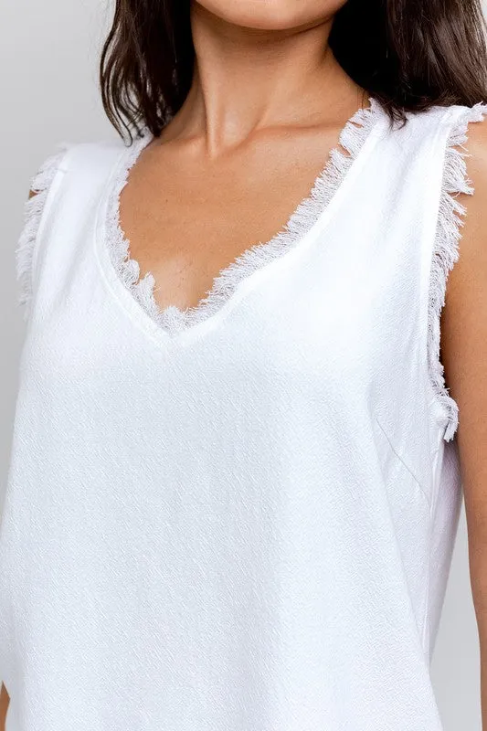 Edgy Frayed Top * Online Only*