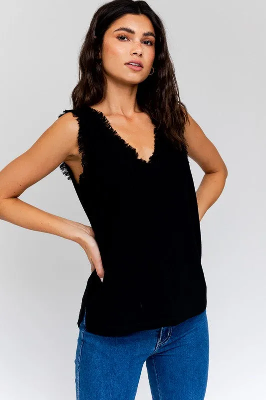 Edgy Frayed Top * Online Only*