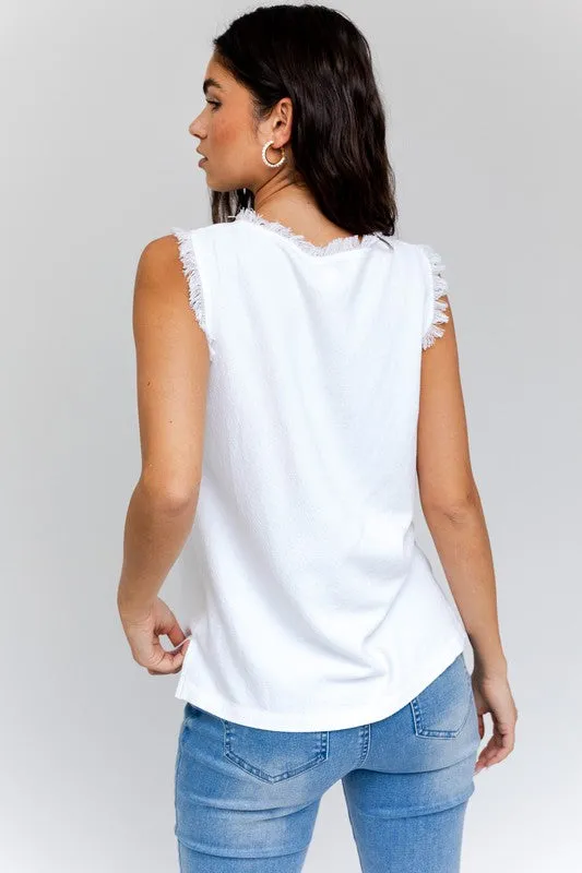 Edgy Frayed Top * Online Only*