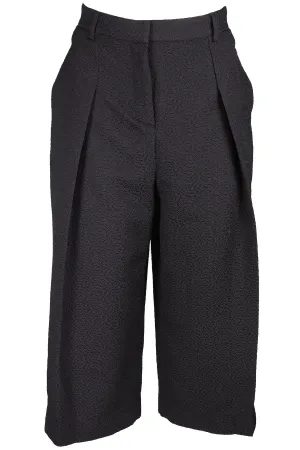 ERDEM BLACK SATIN CULOTTES UK 14