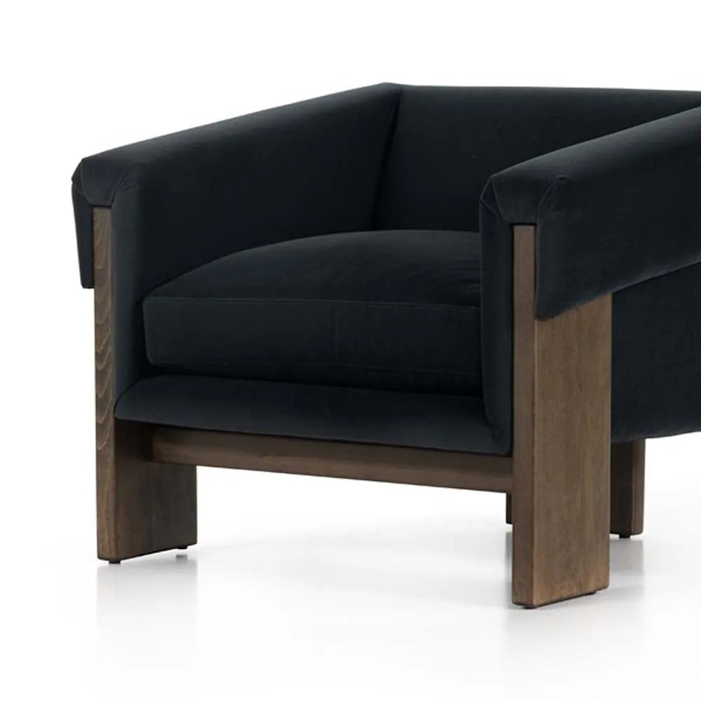 Four Hands Cairo Chair in Velvet Smoke