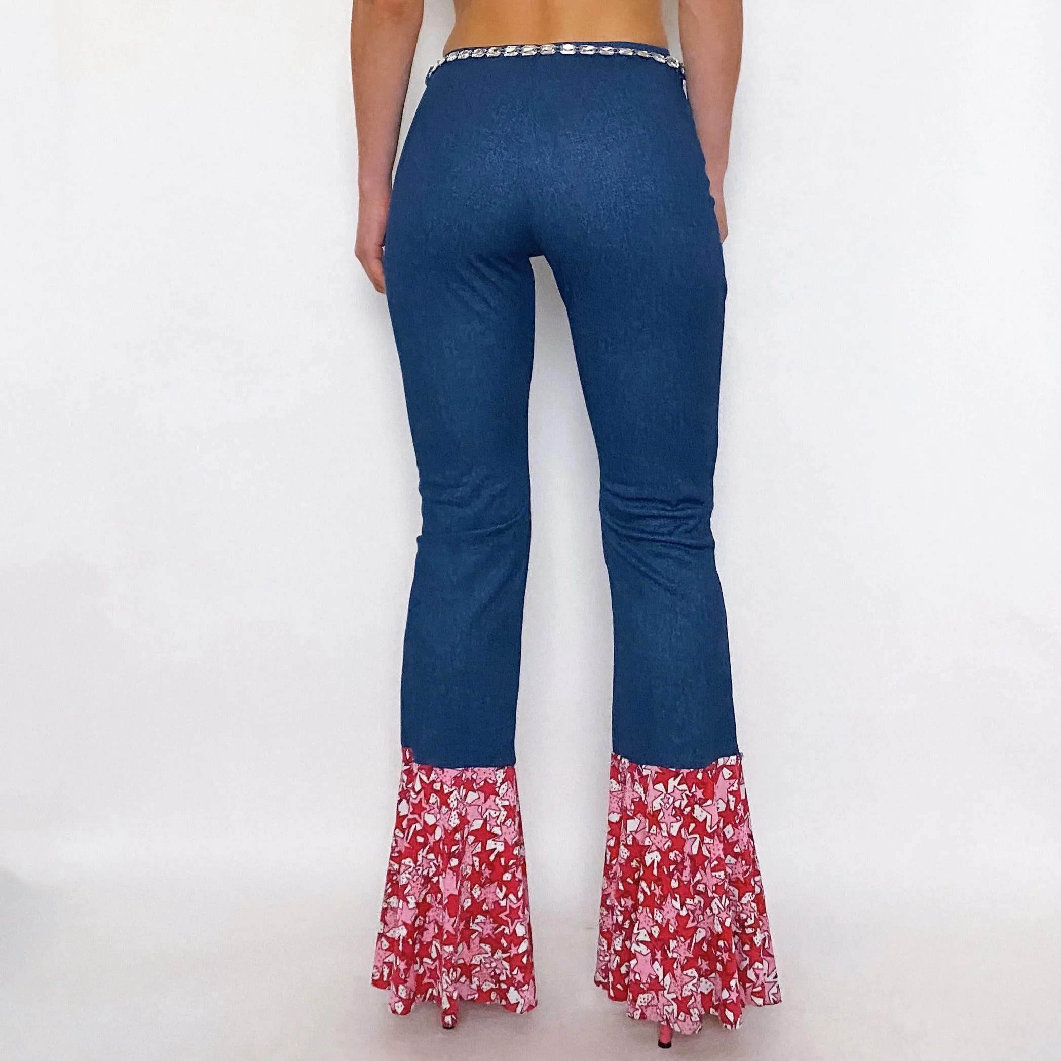 Funky Star Print Flare Pants