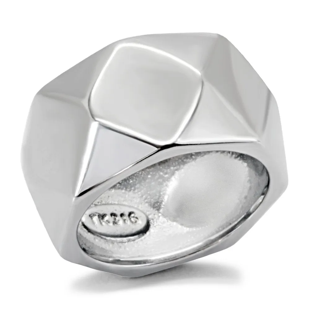 High polished (no plating) Stainless Steel Ring with No Stone for Women Style TK142