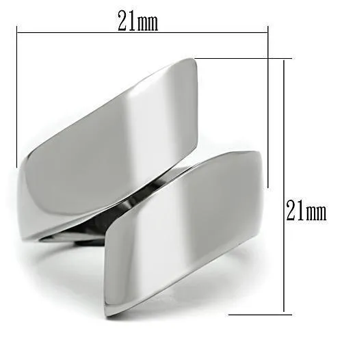 High polished (no plating) Stainless Steel Ring with No Stone for Women Style TK516