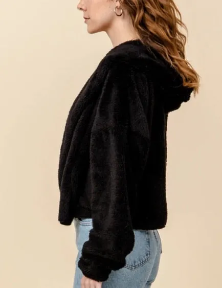 Hooded 2 Pocket Teddy Coat