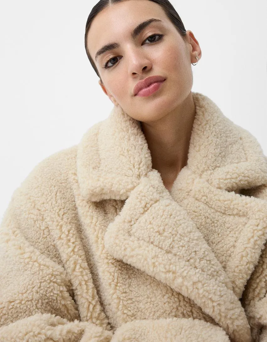 Juna | Long teddy coat