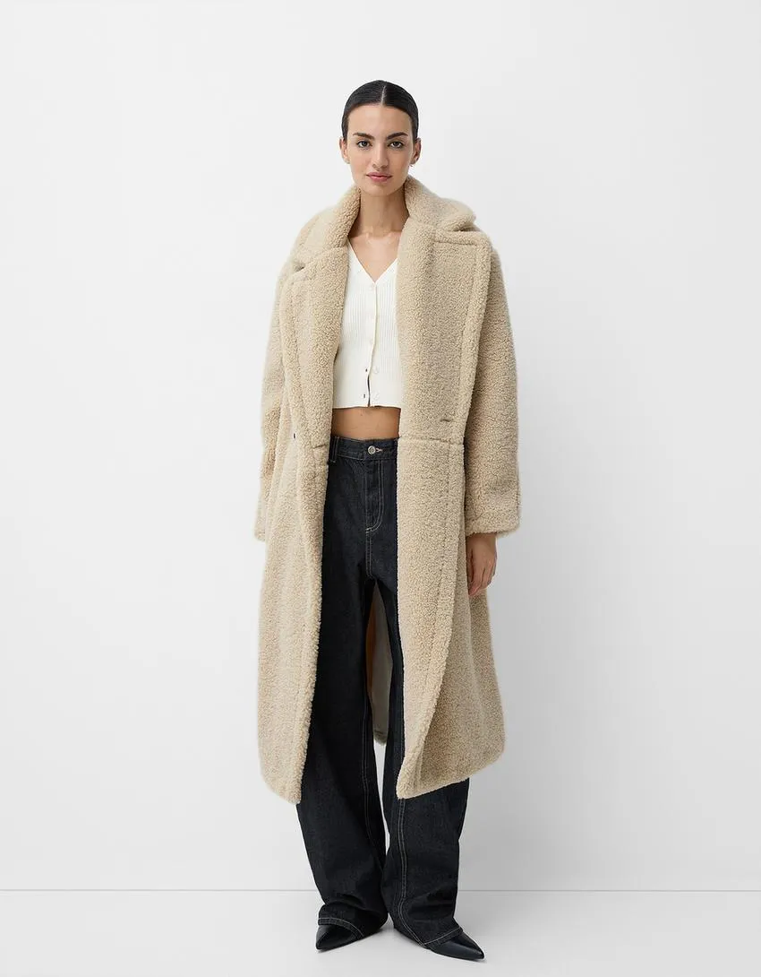 Juna | Long teddy coat