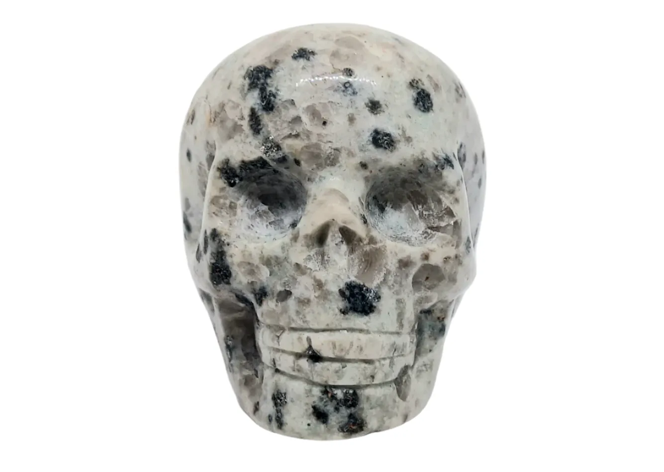 Kiwi Jasper Crystal Skull Ring