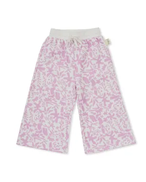 Lavender Fleece Wide Leg Culottes