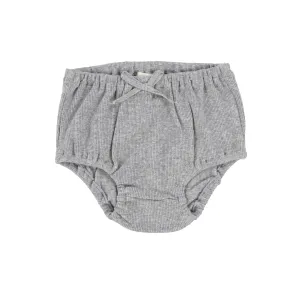 Lil Legs Light Heather Grey Ribbed Bloomers