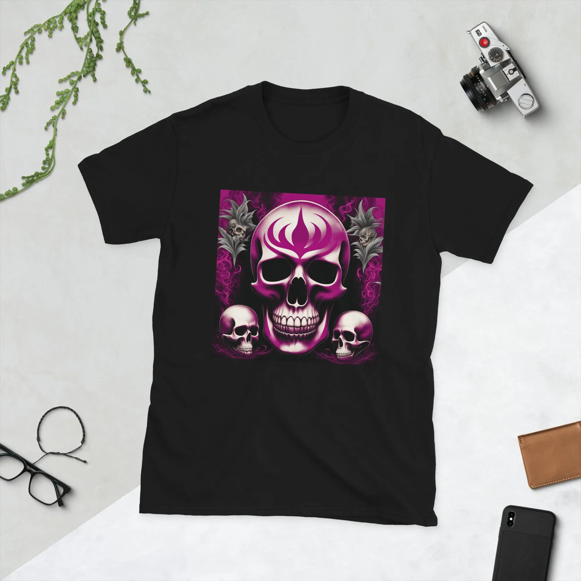 Magenta skull T-Shirt