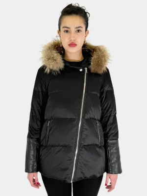 Marcie Fur Trim Puffer Coat - Size 3
