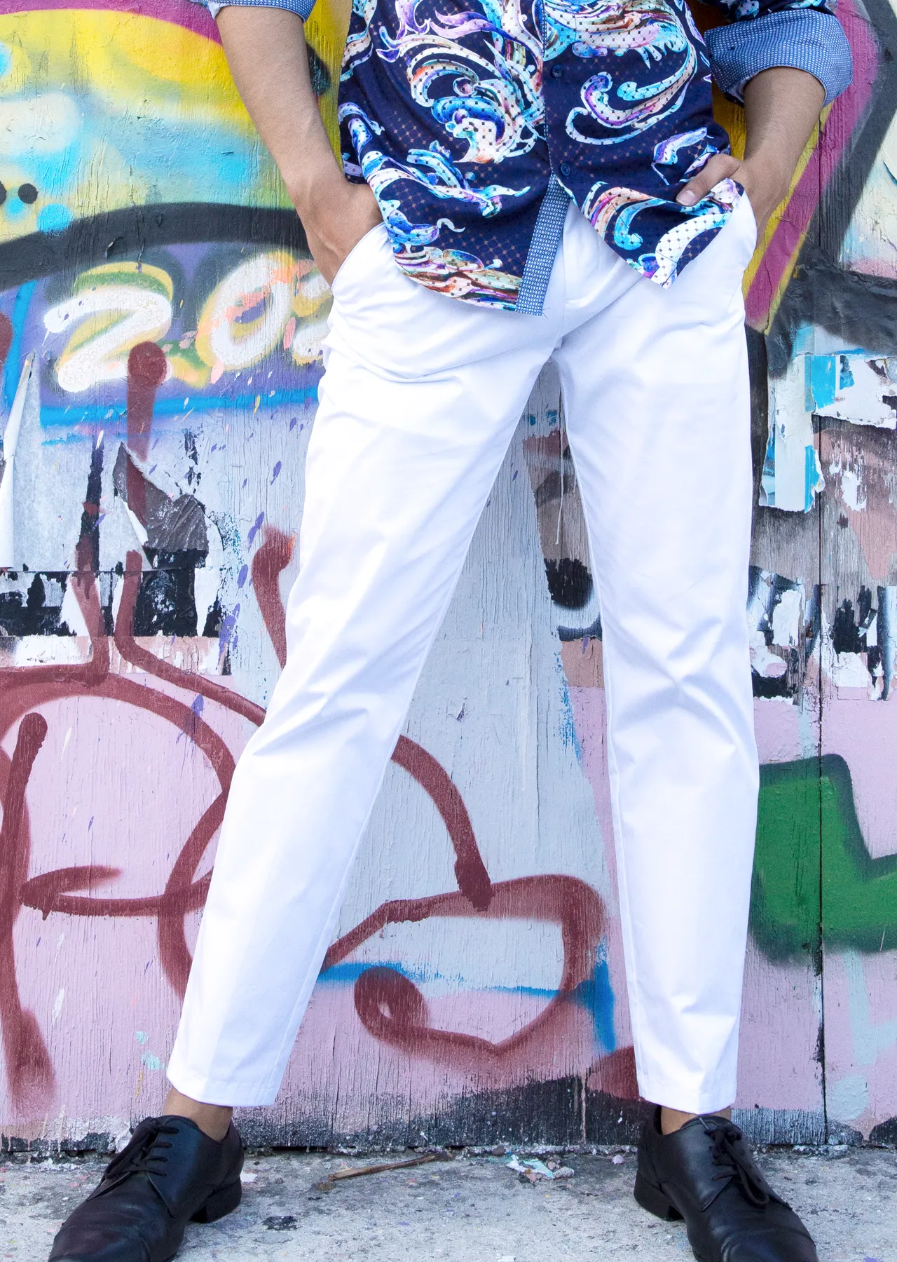 Men's Dress Pants Modern Fit European Design | 183122 | Black, Navy, White