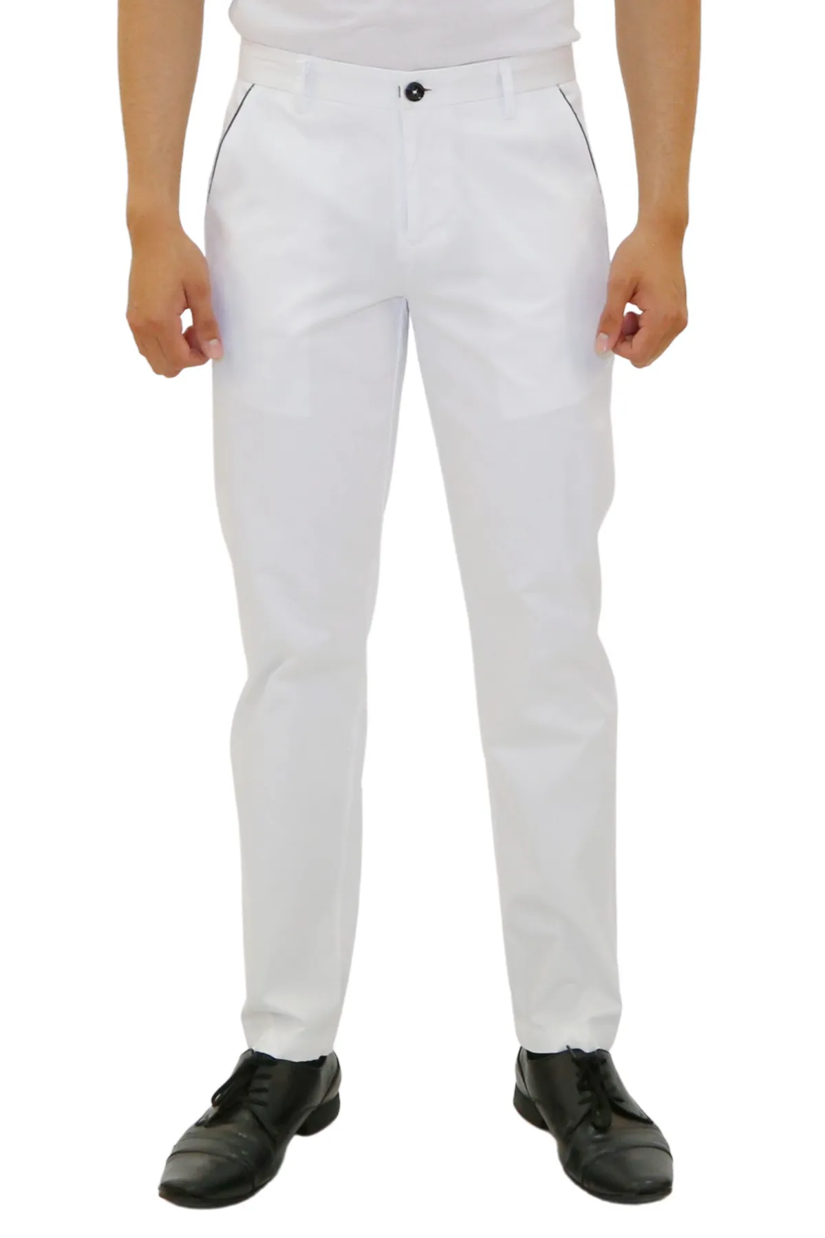 Men's Dress Pants Modern Fit European Design | 183122 | Black, Navy, White