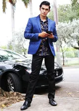 Men's Dress Pants Modern Fit European Design | 183122 | Black, Navy, White