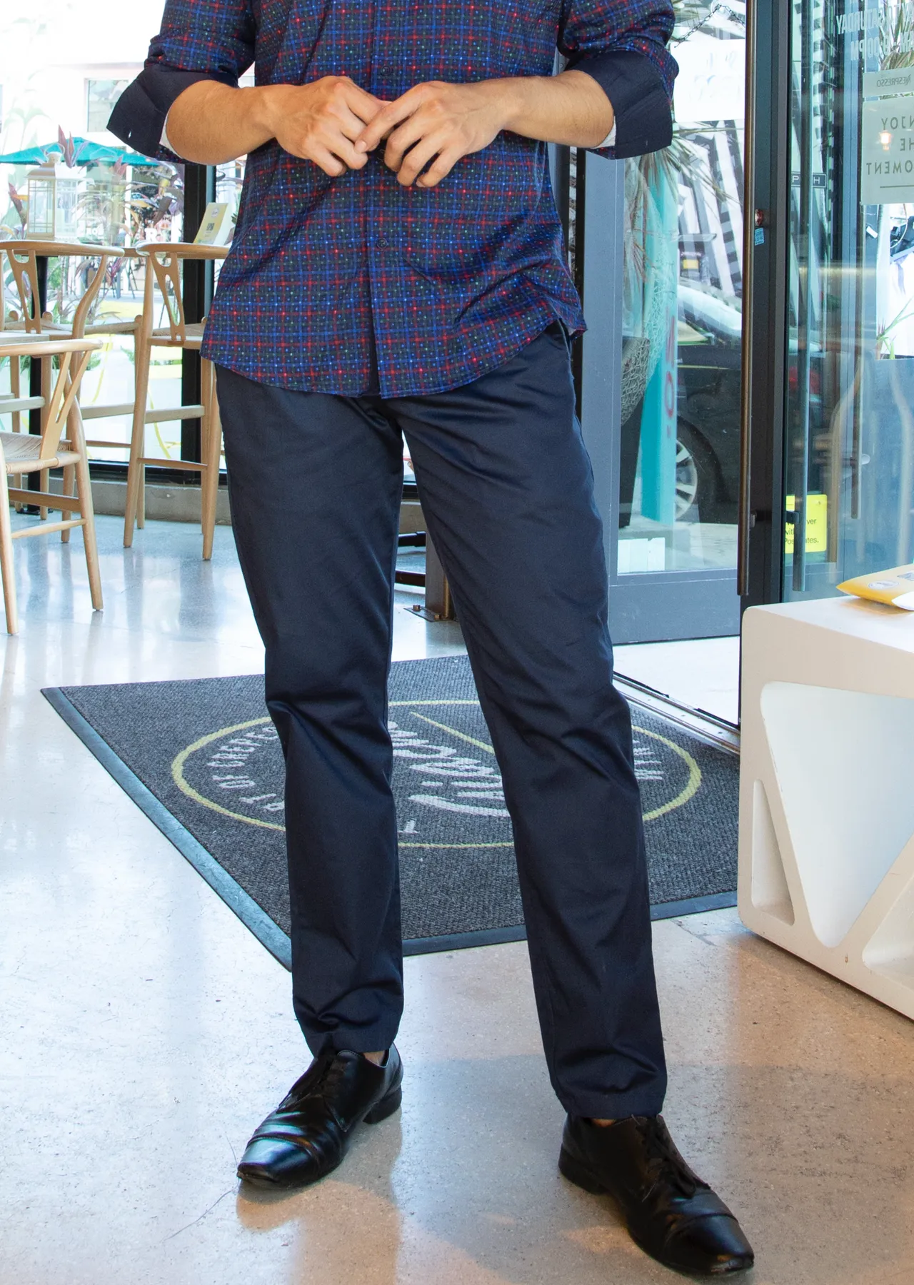 Men's Dress Pants Modern Fit European Design | 183122 | Black, Navy, White