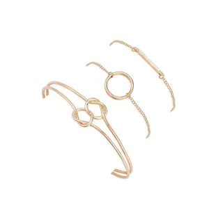 Minimalist vintage gold color top Newest Fashion accessories tie bracelet for women girl