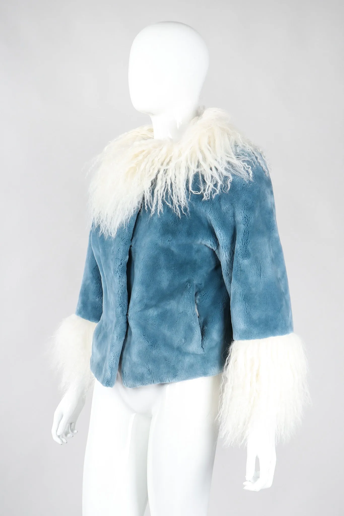 Mongolian Trimmed Plush Fur Jacket