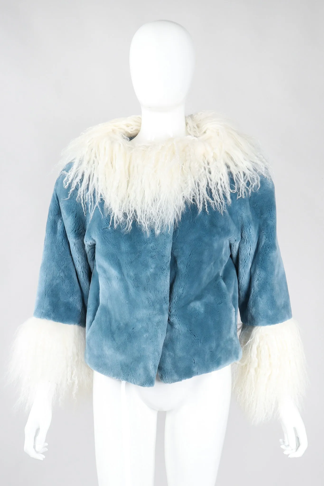 Mongolian Trimmed Plush Fur Jacket