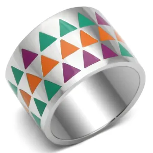 no plating Stainless Steel Ring Epoxy Multi TK675 for Women Style High