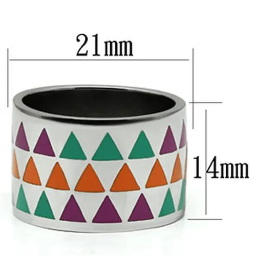 no plating Stainless Steel Ring Epoxy Multi TK675 for Women Style High