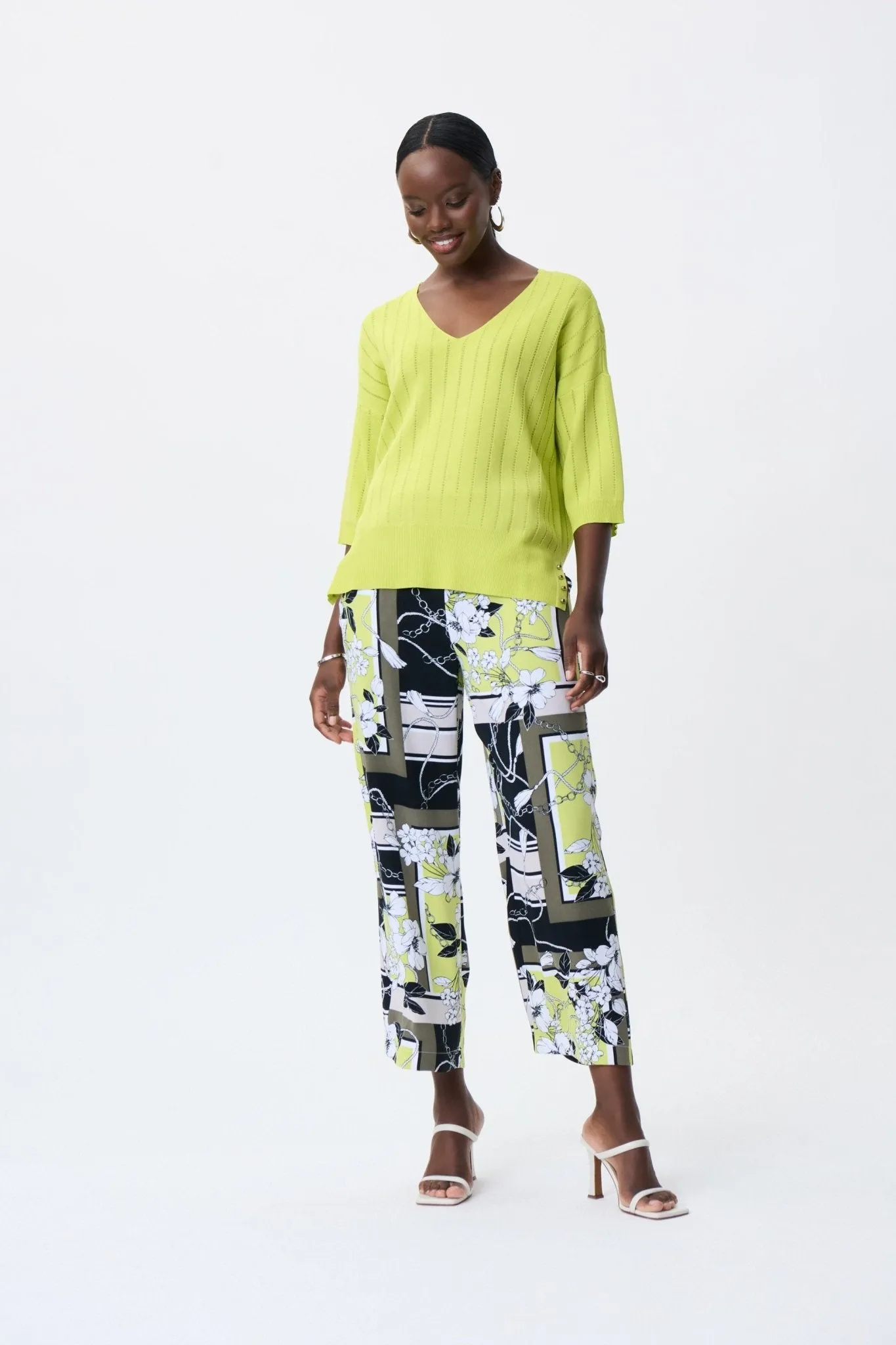 Patchwork Wide Leg Pant