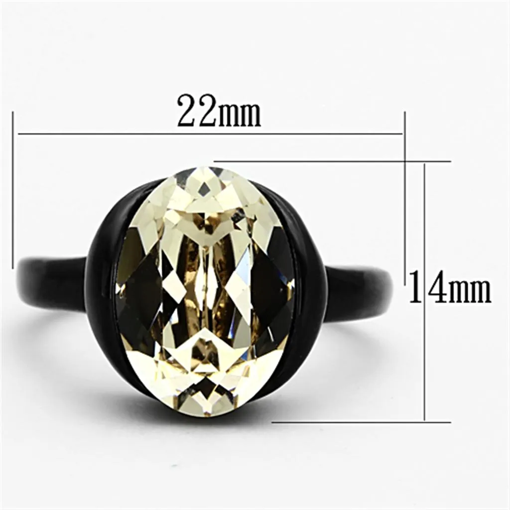 Ring Top GRD Crystal Light Smoked TK1298 for Women Style Stainless