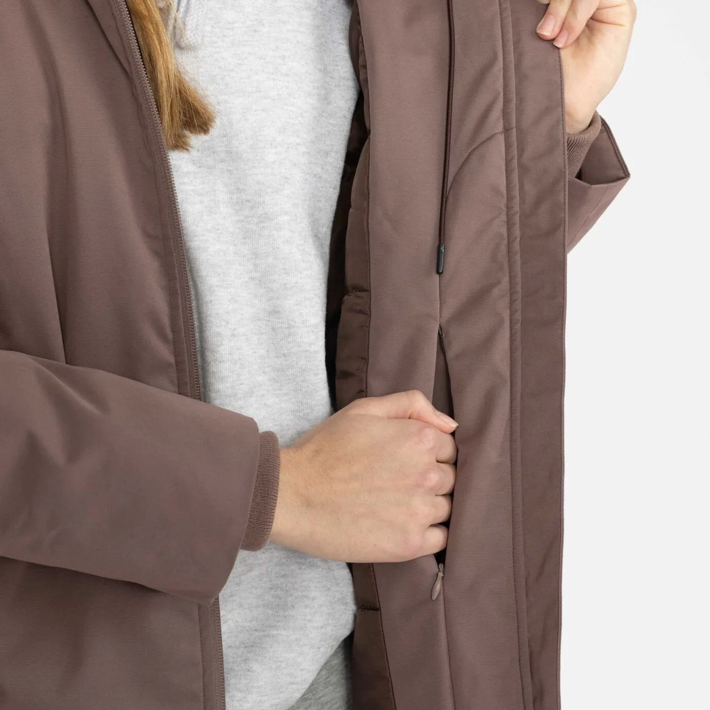 SELFHOOD | 77289 Hooded Coat | Dust Purple