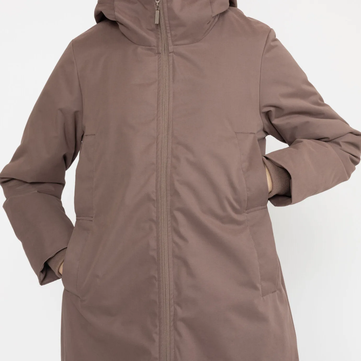 SELFHOOD | 77289 Hooded Coat | Dust Purple