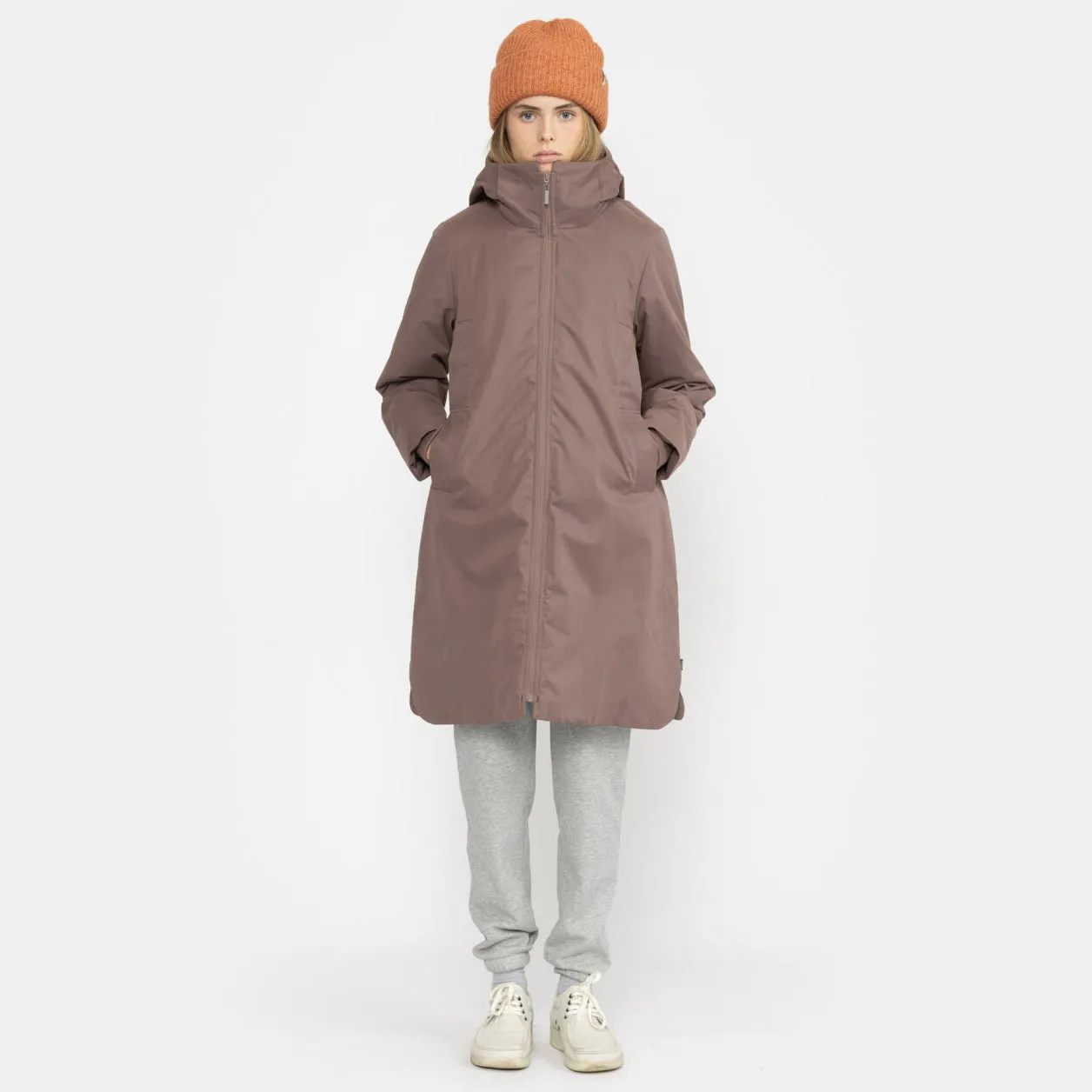 SELFHOOD | 77289 Hooded Coat | Dust Purple