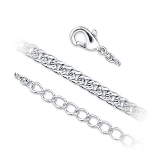 Silver Brass Chain with No Stone for Women Style LOA1177