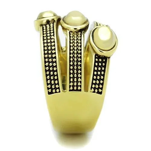 Steel Ring Epoxy Jet TK1718 for Women Style Plating
