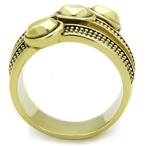 Steel Ring Epoxy Jet TK1718 for Women Style Plating