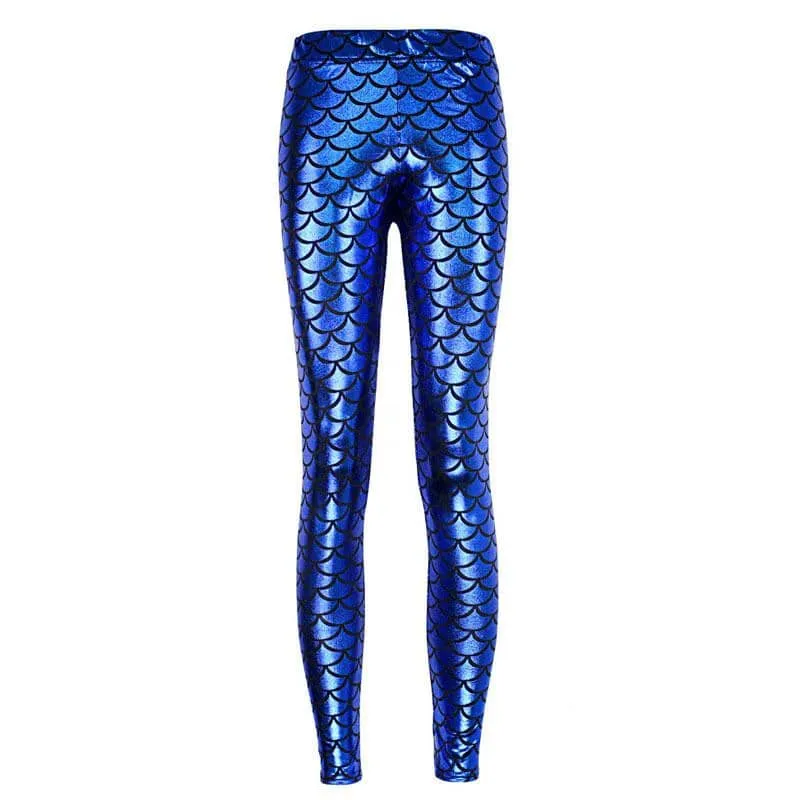 Vibrant Blue Mermaid Women's Leggings