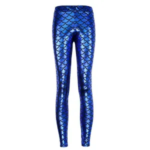 Vibrant Blue Mermaid Women's Leggings