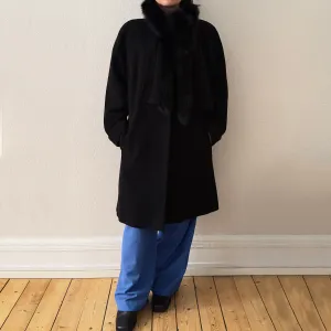 Vintage Wool Cashmere Scarf Coat, size M-L