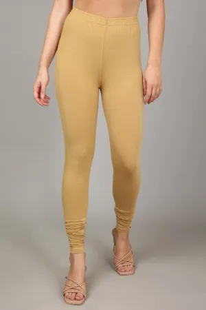 VISCOSE CHURIDAR LEGGINGS - HONEY