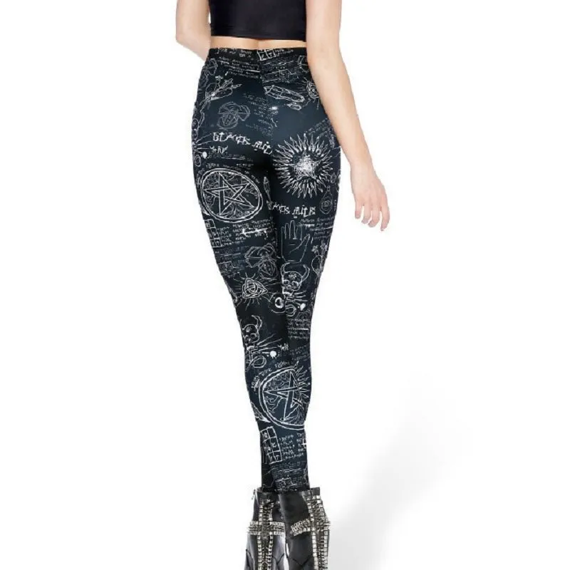Women Leggings Fitness Black Skeleton Sexy Leggings