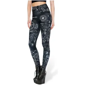 Women Leggings Fitness Black Skeleton Sexy Leggings