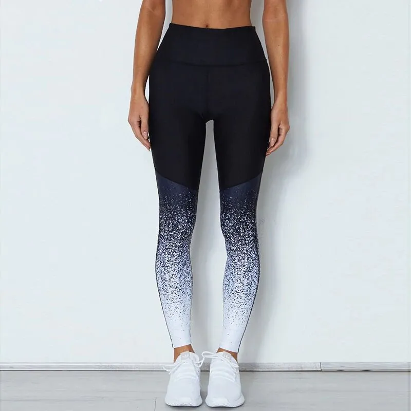 Women's Summer Stretchy Gradient Fitness Leggings
