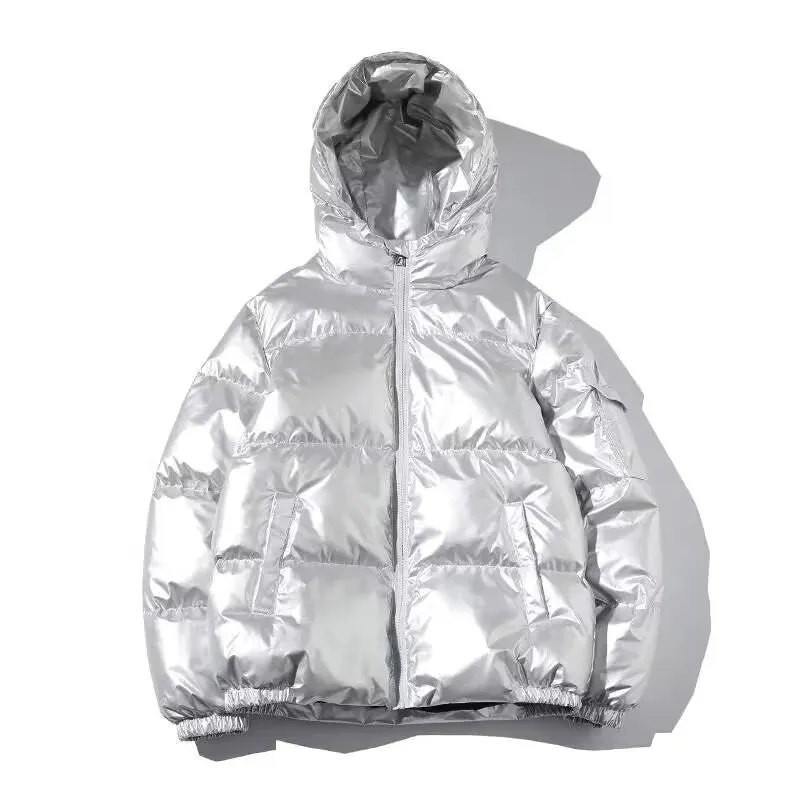 Women’s Winter Waterproof Hooded Parka – Thick, Warm Golden Jacket, Fashion Outerwear Coat